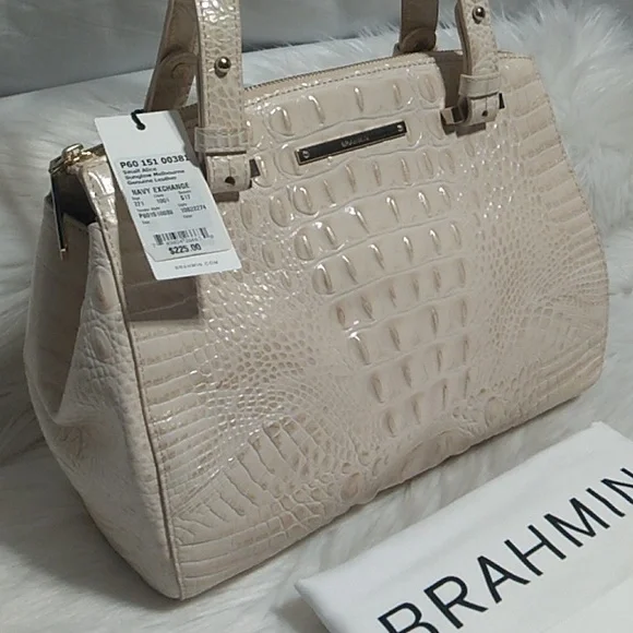 SOLD!! NWT Alice Sunglow Melbourne Genuine Leather Brahmin Bag W Dust Bag - Picture 2 of 16